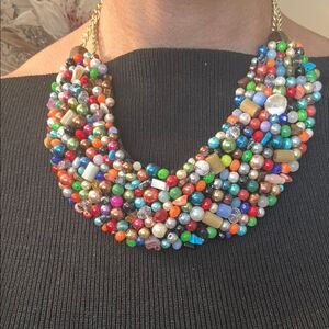 Multicolor Beaded Statement Necklace